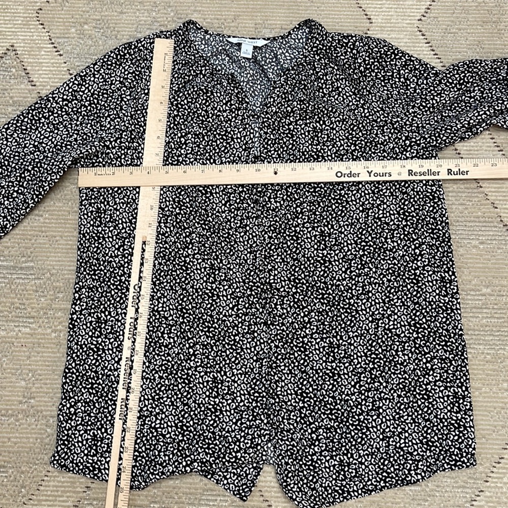 Nine West Loose Fitting Black White Blouse - S - Picture 5 of 7